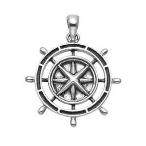 Sterling Silver Nautical Compass Pendant  - Unisex jewelry